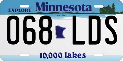 MN license plate 068LDS