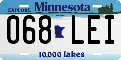 MN license plate 068LEI