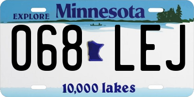 MN license plate 068LEJ