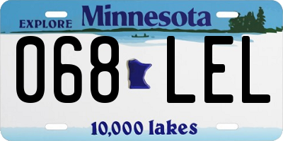 MN license plate 068LEL