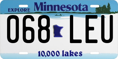 MN license plate 068LEU