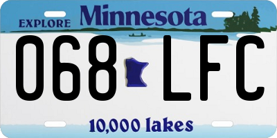MN license plate 068LFC