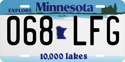 MN license plate 068LFG