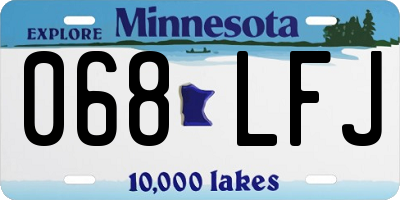 MN license plate 068LFJ