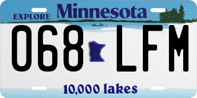 MN license plate 068LFM