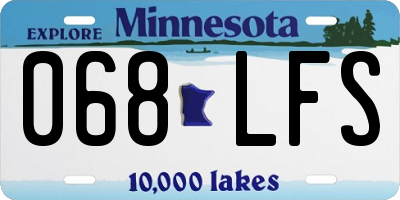 MN license plate 068LFS