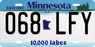 MN license plate 068LFY