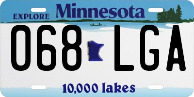 MN license plate 068LGA