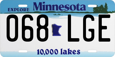 MN license plate 068LGE