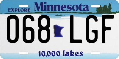MN license plate 068LGF