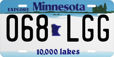 MN license plate 068LGG