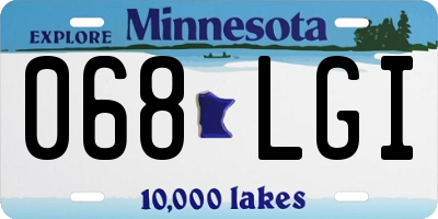 MN license plate 068LGI
