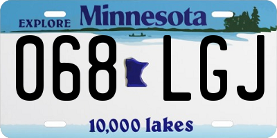 MN license plate 068LGJ