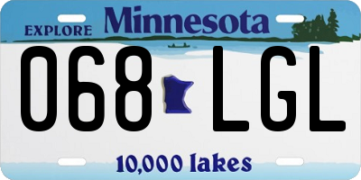 MN license plate 068LGL