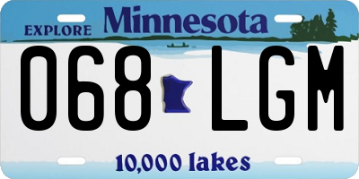 MN license plate 068LGM