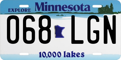 MN license plate 068LGN