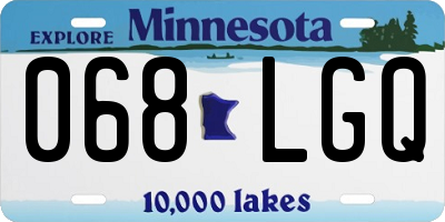 MN license plate 068LGQ