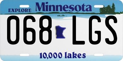 MN license plate 068LGS