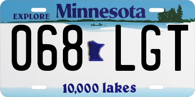 MN license plate 068LGT
