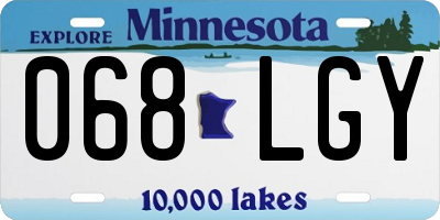 MN license plate 068LGY