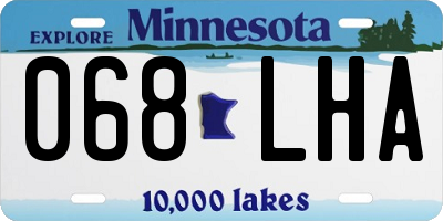 MN license plate 068LHA