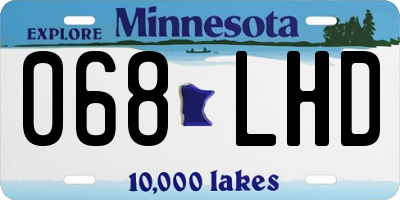 MN license plate 068LHD