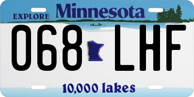 MN license plate 068LHF