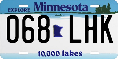 MN license plate 068LHK