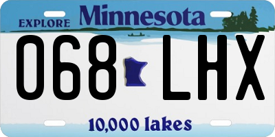 MN license plate 068LHX