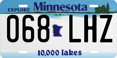 MN license plate 068LHZ