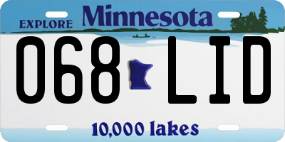 MN license plate 068LID