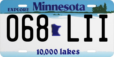 MN license plate 068LII