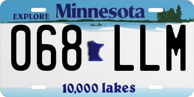 MN license plate 068LLM