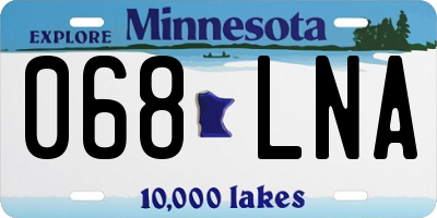MN license plate 068LNA