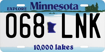 MN license plate 068LNK