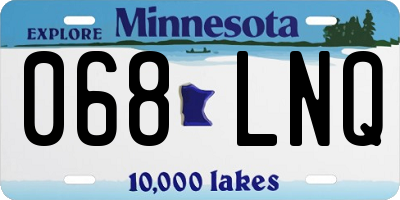 MN license plate 068LNQ
