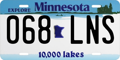 MN license plate 068LNS