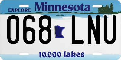 MN license plate 068LNU