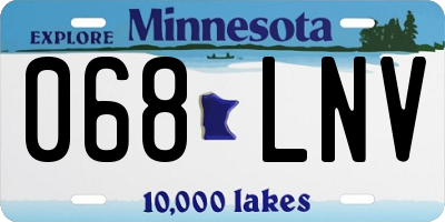 MN license plate 068LNV