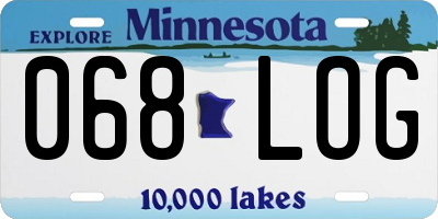 MN license plate 068LOG