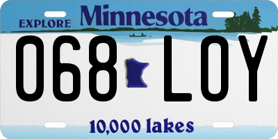 MN license plate 068LOY