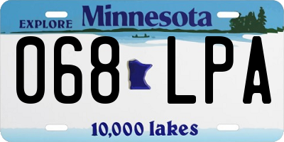 MN license plate 068LPA