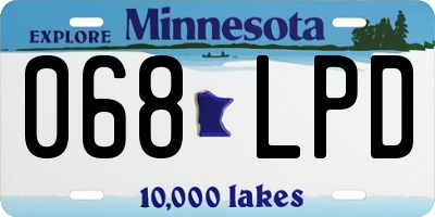 MN license plate 068LPD