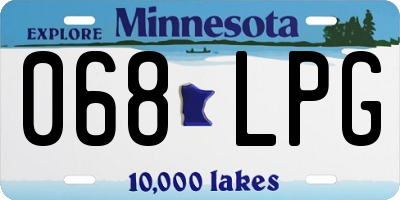 MN license plate 068LPG