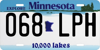 MN license plate 068LPH