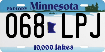MN license plate 068LPJ