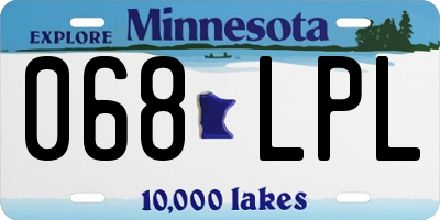 MN license plate 068LPL