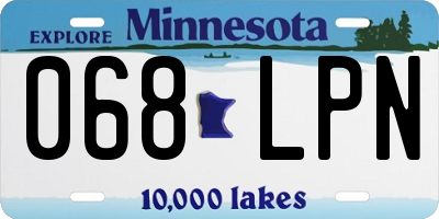 MN license plate 068LPN