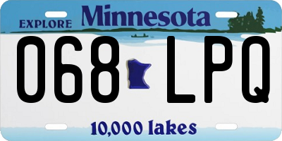 MN license plate 068LPQ