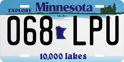 MN license plate 068LPU